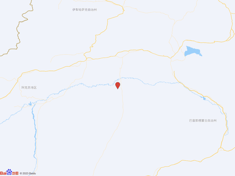 新疆巴音郭楞州尉犁县（北纬40.90度，东经84.13度）发生3.8级地震